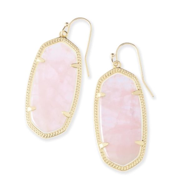 Kendra Scott Jewelry - Kendra Scott Elle Filigree Drop Earrings Pink Gold